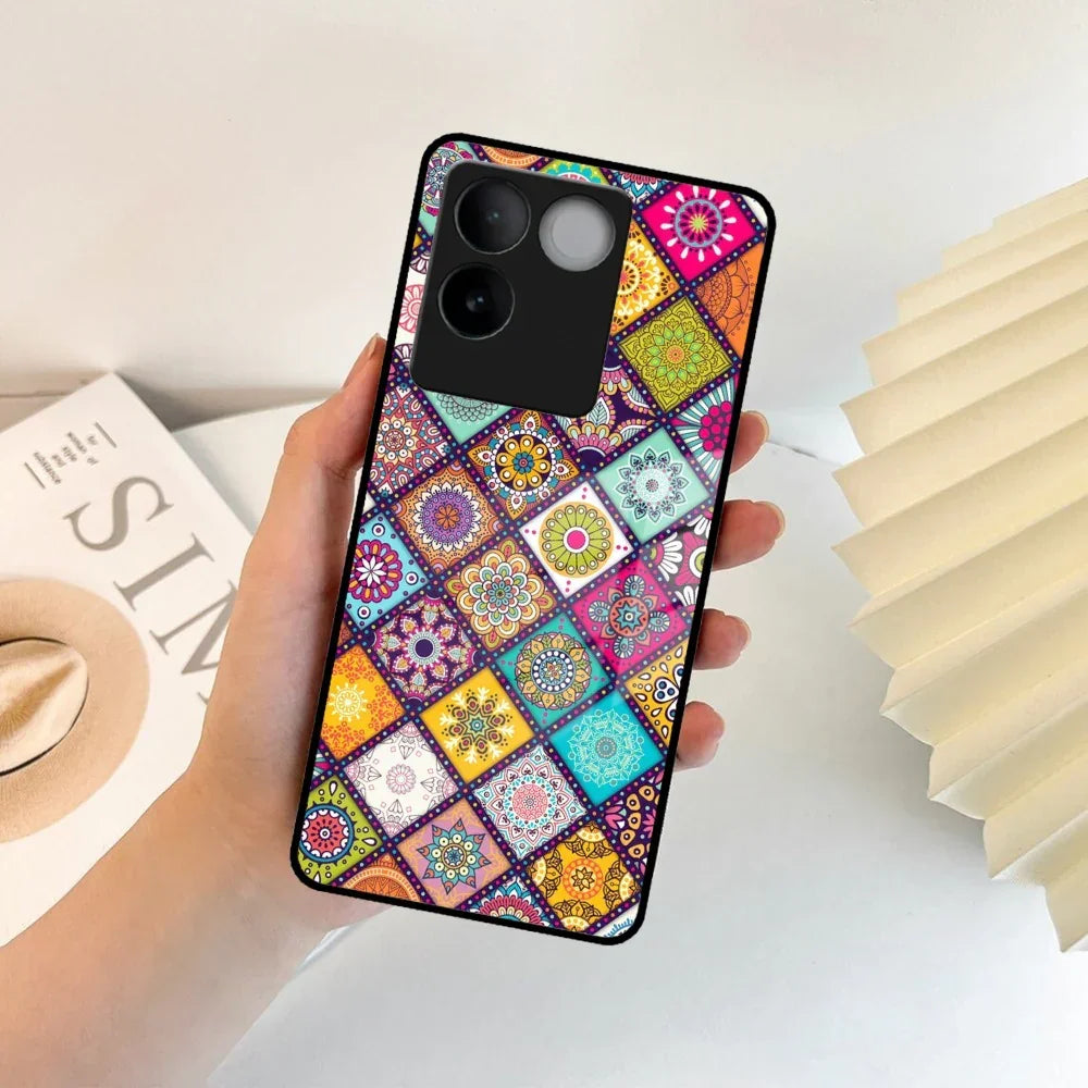 Mandala Glass Case Cover V2 For Vivo - ShopOnCliQ
