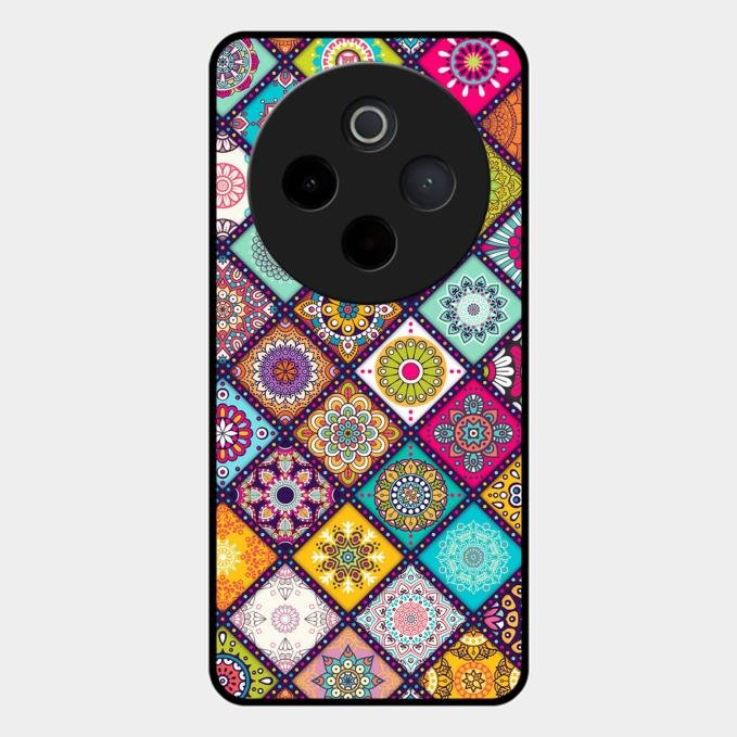 Mandala Glass Case Cover V2 For Vivo T4 5G
