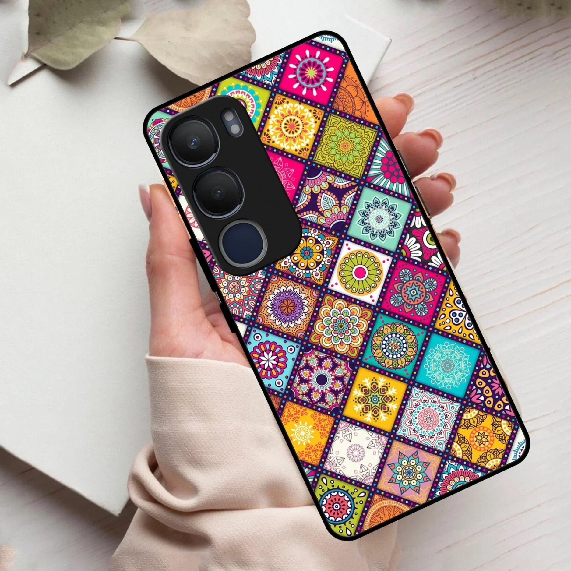 Mandala Glass Case Cover V2 For Vivo - ShopOnCliQ