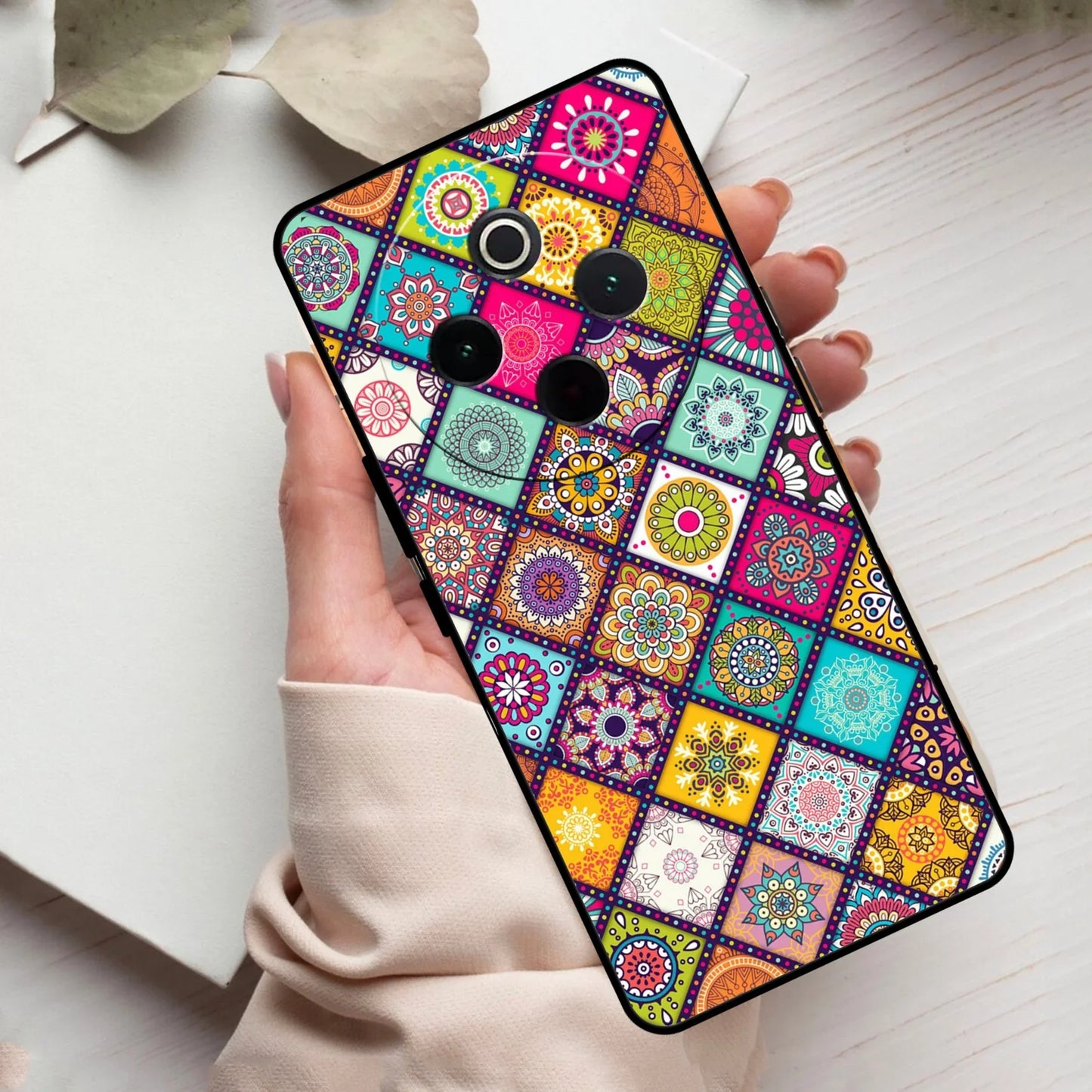 Mandala Glass Case Cover V2 For Vivo - ShopOnCliQ