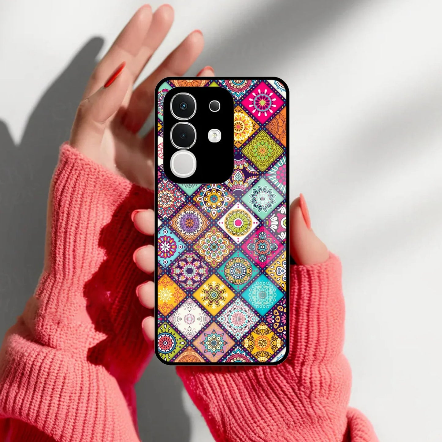 Mandala Glass Case Cover V2 For Vivo - ShopOnCliQ