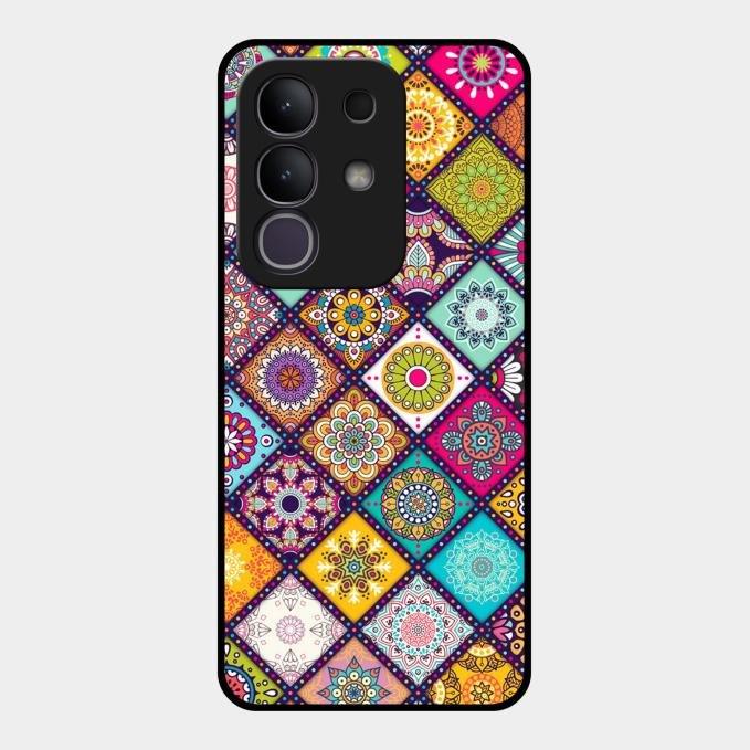 Mandala Glass Case Cover V2 For Vivo T4X 5G