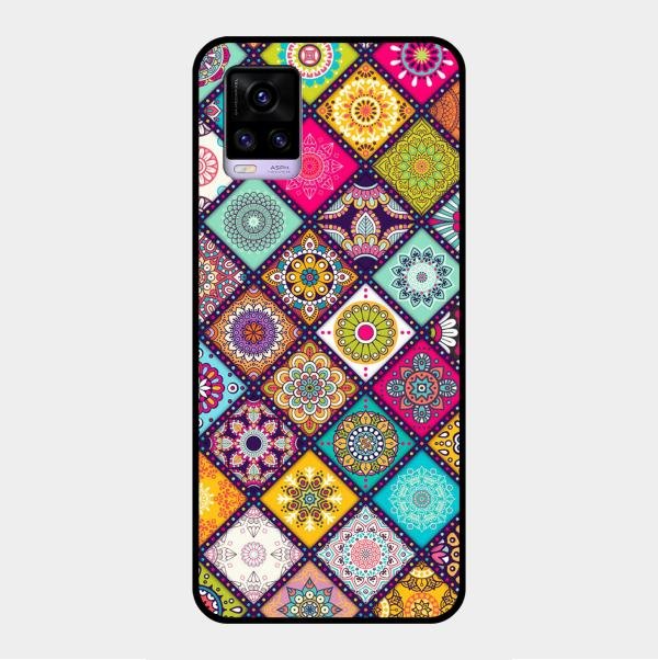 Mandala Glass Case Cover V2 For Vivo V20