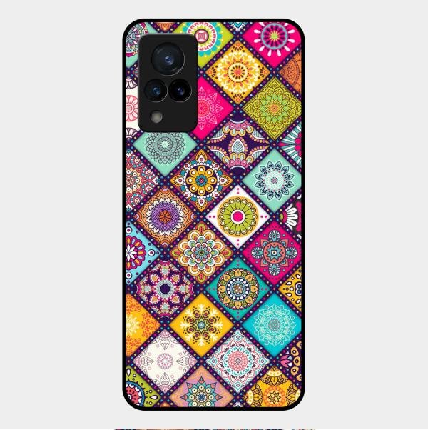 Mandala Glass Case Cover V2 For Vivo V21 5G