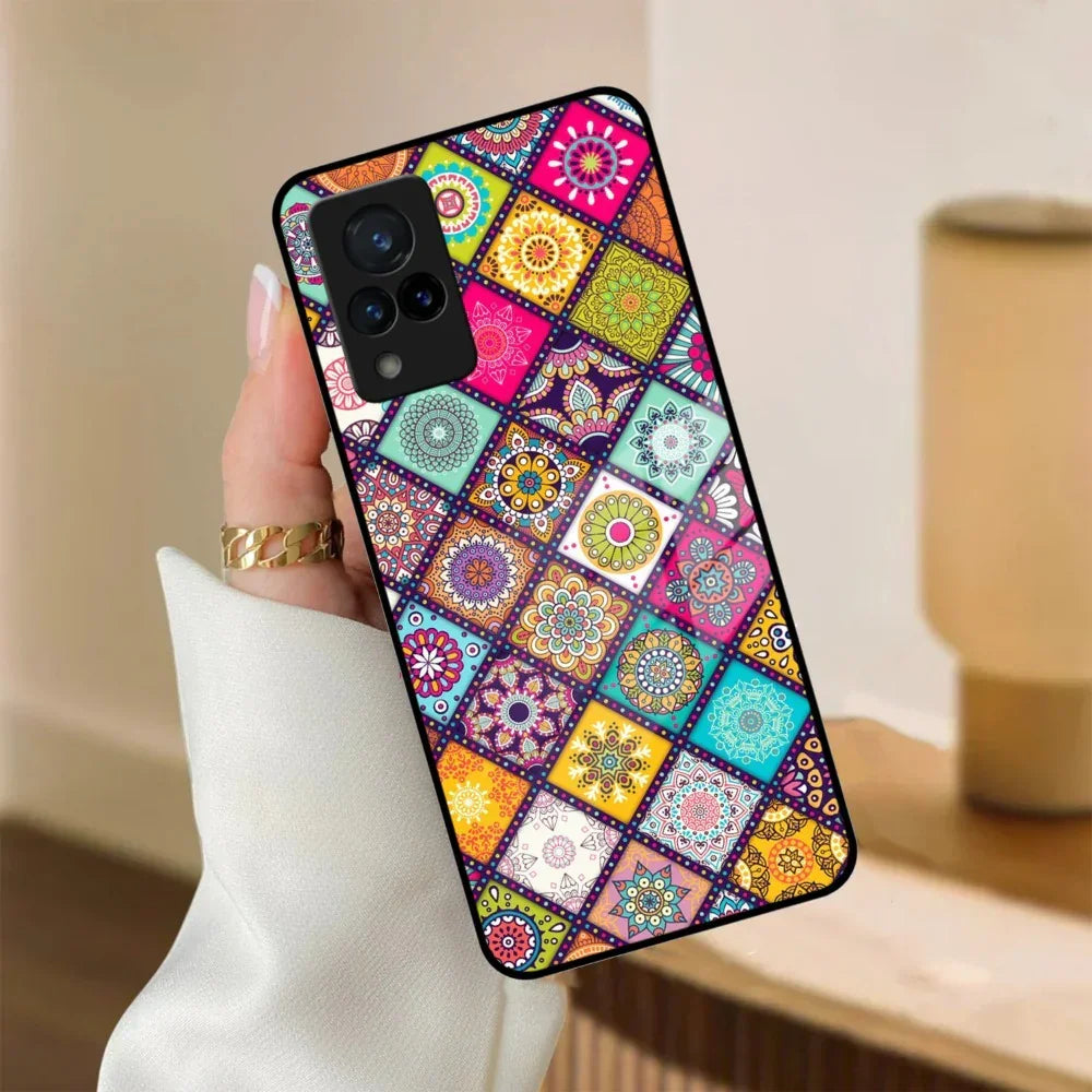 Mandala Glass Case Cover V2 For Vivo - ShopOnCliQ
