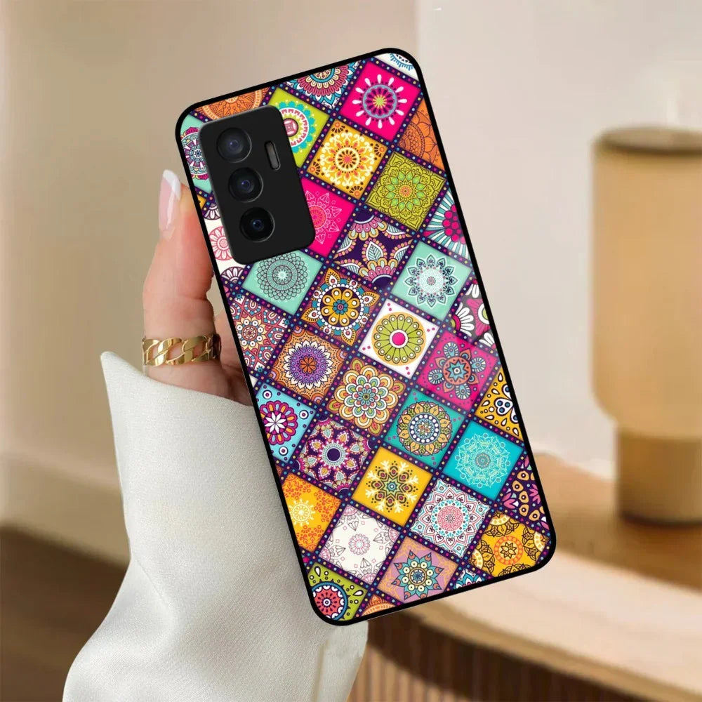 Mandala Glass Case Cover V2 For Vivo - ShopOnCliQ