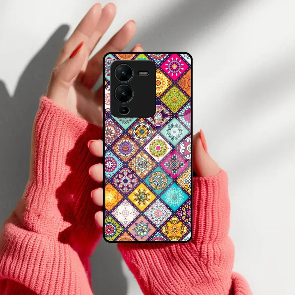 Mandala Glass Case Cover V2 For Vivo - ShopOnCliQ