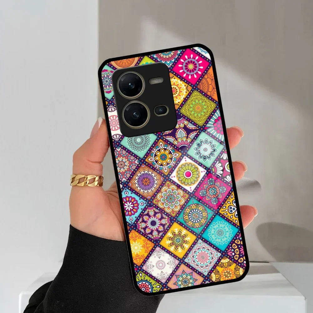 Mandala Glass Case Cover V2 For Vivo - ShopOnCliQ