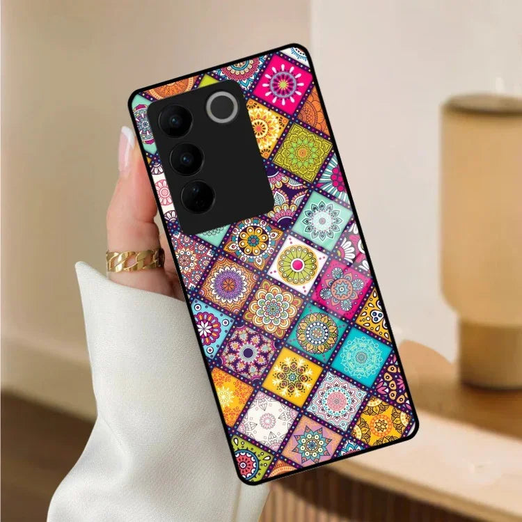 Mandala Glass Case Cover V2 For Vivo - ShopOnCliQ