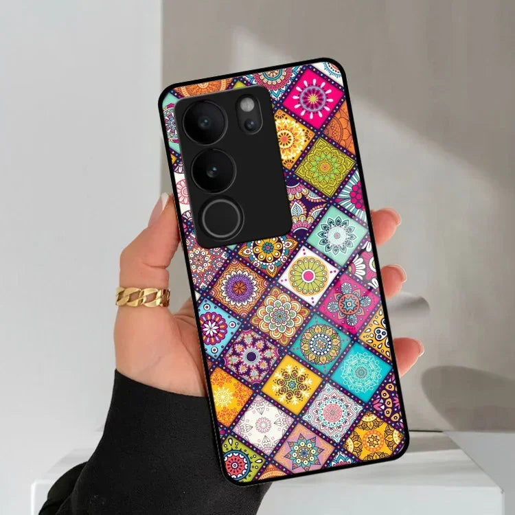 Mandala Glass Case Cover V2 For Vivo - ShopOnCliQ