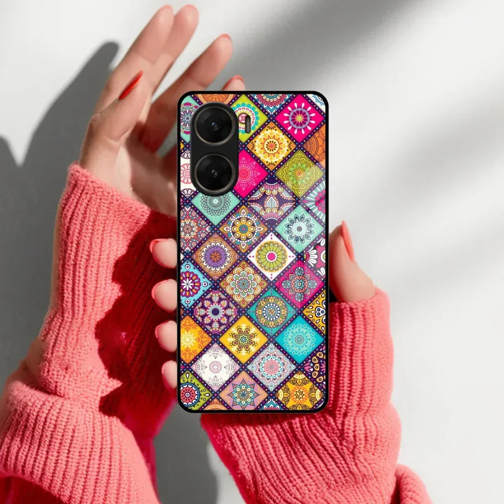 Mandala Glass Case Cover V2 For Vivo - ShopOnCliQ