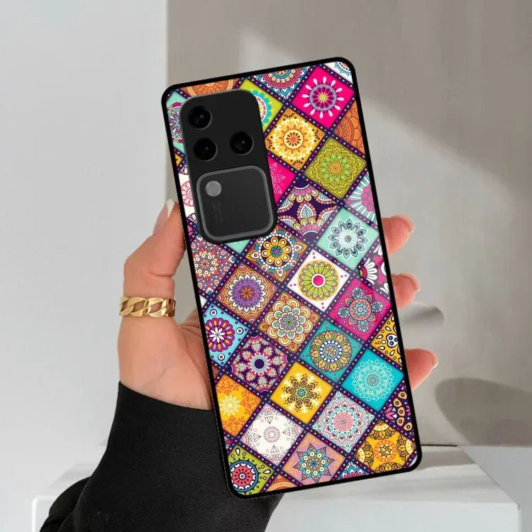 Mandala Glass Case Cover V2 For Vivo - ShopOnCliQ