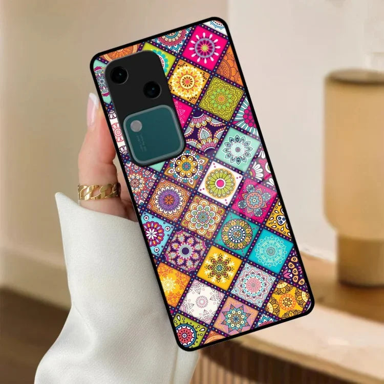 Mandala Glass Case Cover V2 For Vivo - ShopOnCliQ