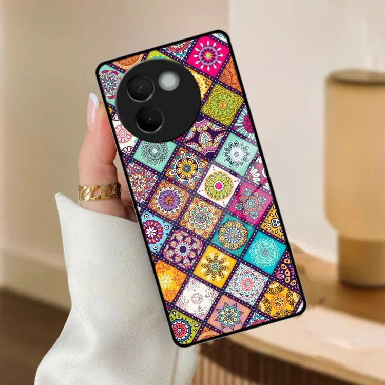 Mandala Glass Case Cover V2 For Vivo - ShopOnCliQ