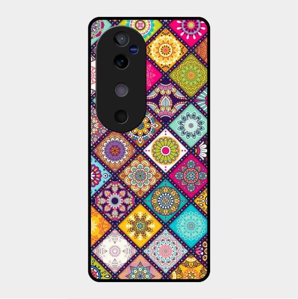 Mandala Glass Case Cover V2 For Vivo V40 5G