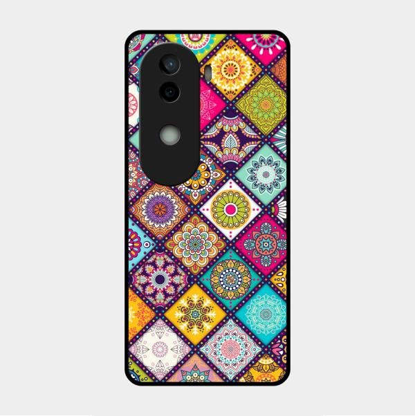Mandala Glass Case Cover V2 For Vivo V40E 5G