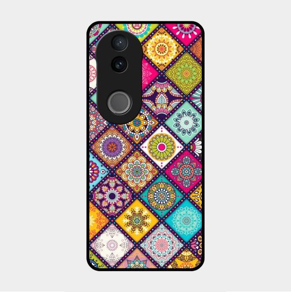 Mandala Glass Case Cover V2 For Vivo V50 5G