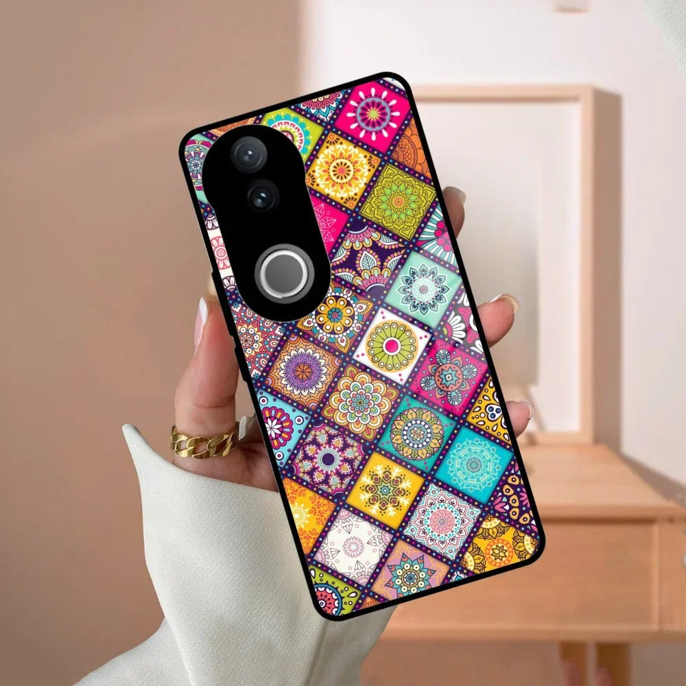 Mandala Glass Case Cover V2 For Vivo - ShopOnCliQ