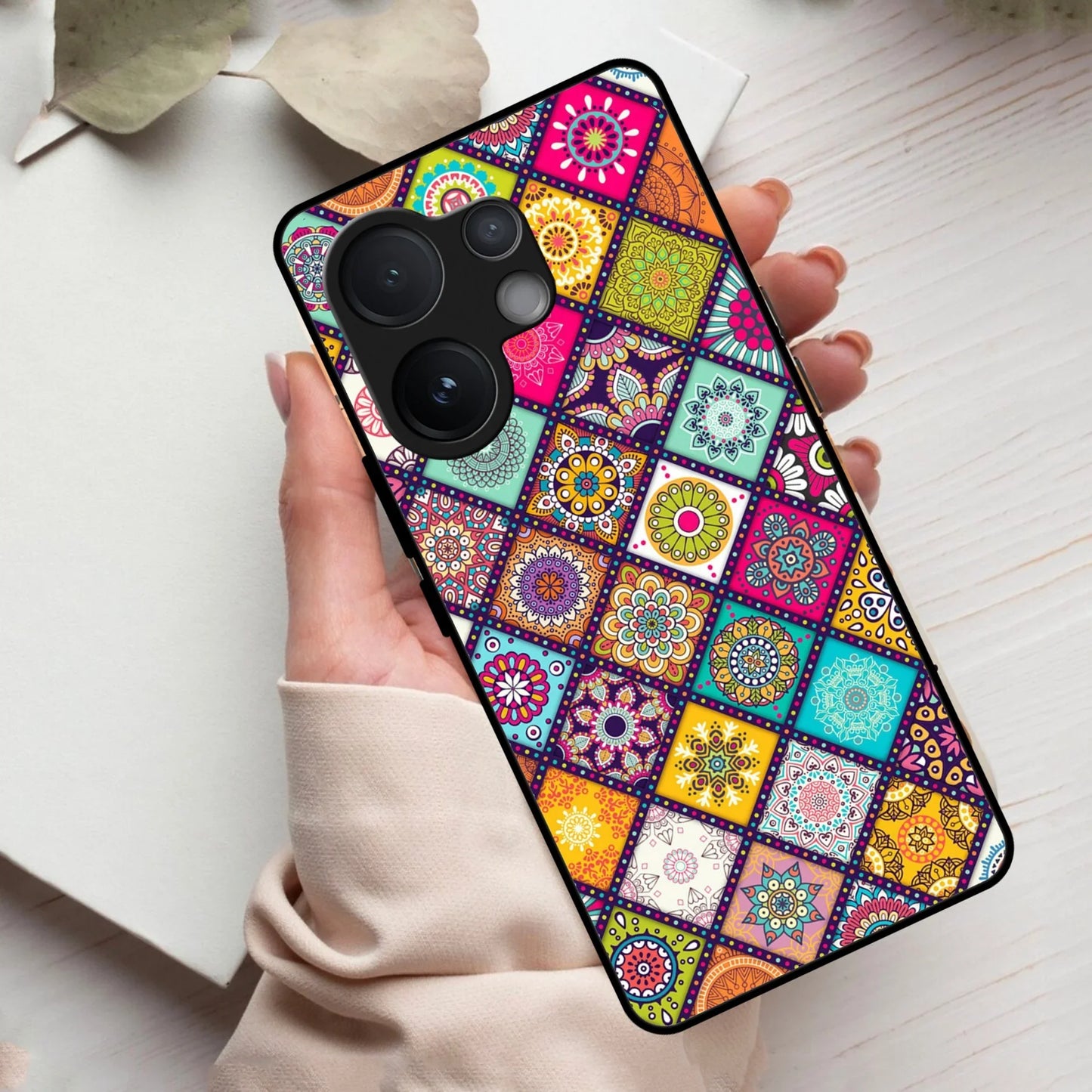 Mandala Glass Case Cover V2 For Vivo - ShopOnCliQ