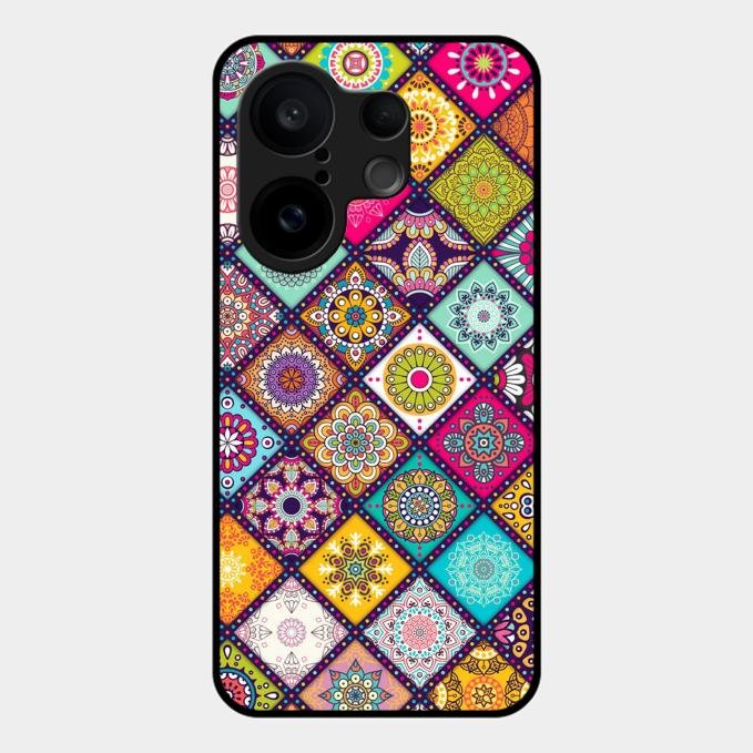 Mandala Glass Case Cover V2 For Vivo X200 Fe 5G