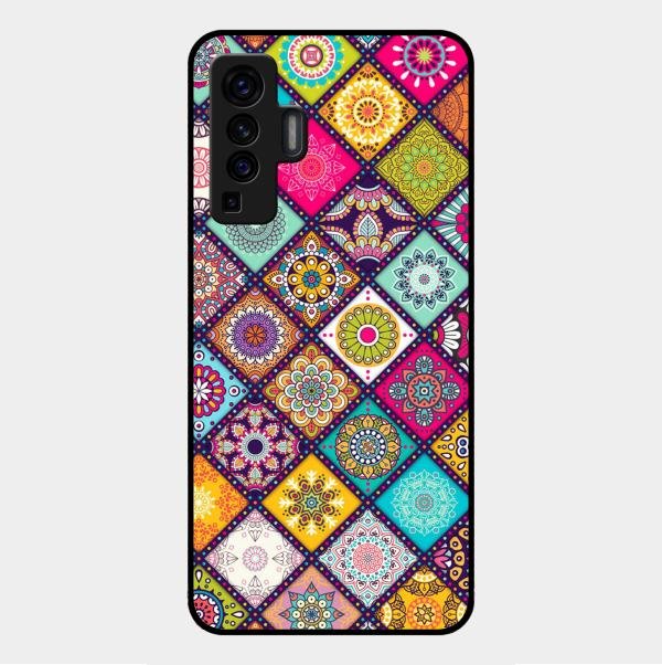 Mandala Glass Case Cover V2 For Vivo X50 5G