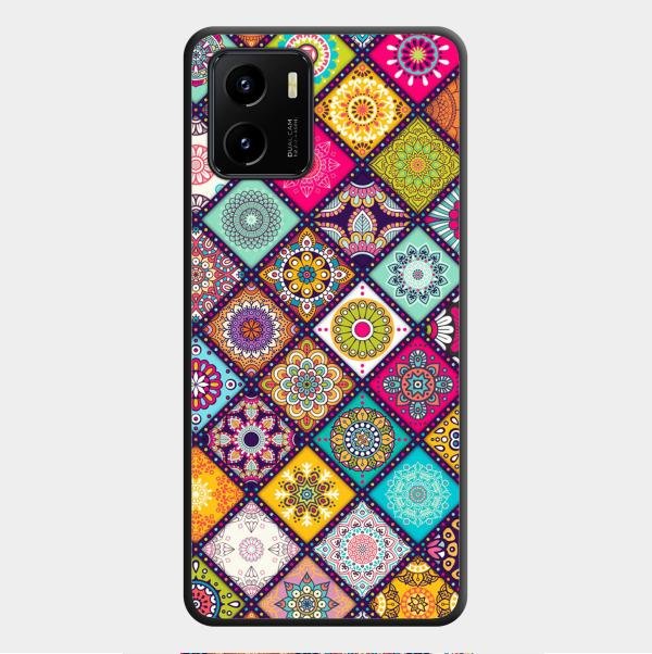 Mandala Glass Case Cover V2 For Vivo Y01