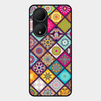Mandala Glass Case Cover V2 For Vivo Y100 5G