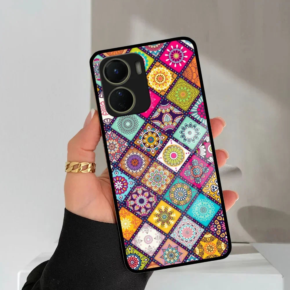 Mandala Glass Case Cover V2 For Vivo - ShopOnCliQ