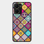 Mandala Glass Case Cover V2 For Vivo Y16