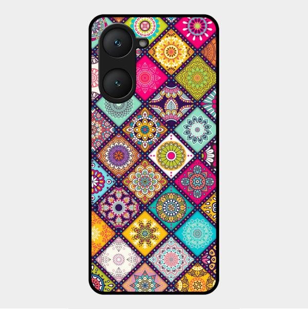 Mandala Glass Case Cover V2 For Vivo Y18E
