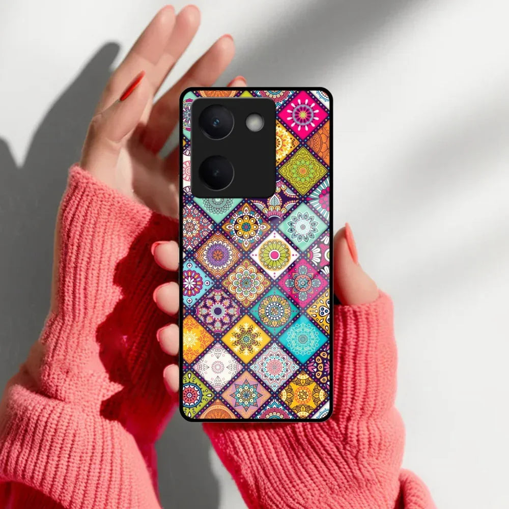 Mandala Glass Case Cover V2 For Vivo - ShopOnCliQ