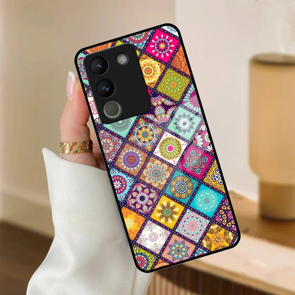 Mandala Glass Case Cover V2 For Vivo - ShopOnCliQ