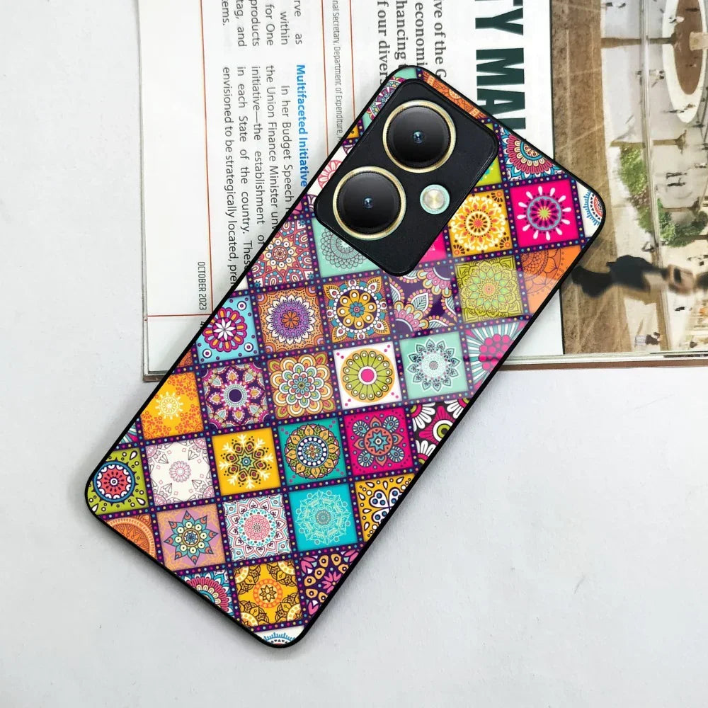 Mandala Glass Case Cover V2 For Vivo - ShopOnCliQ