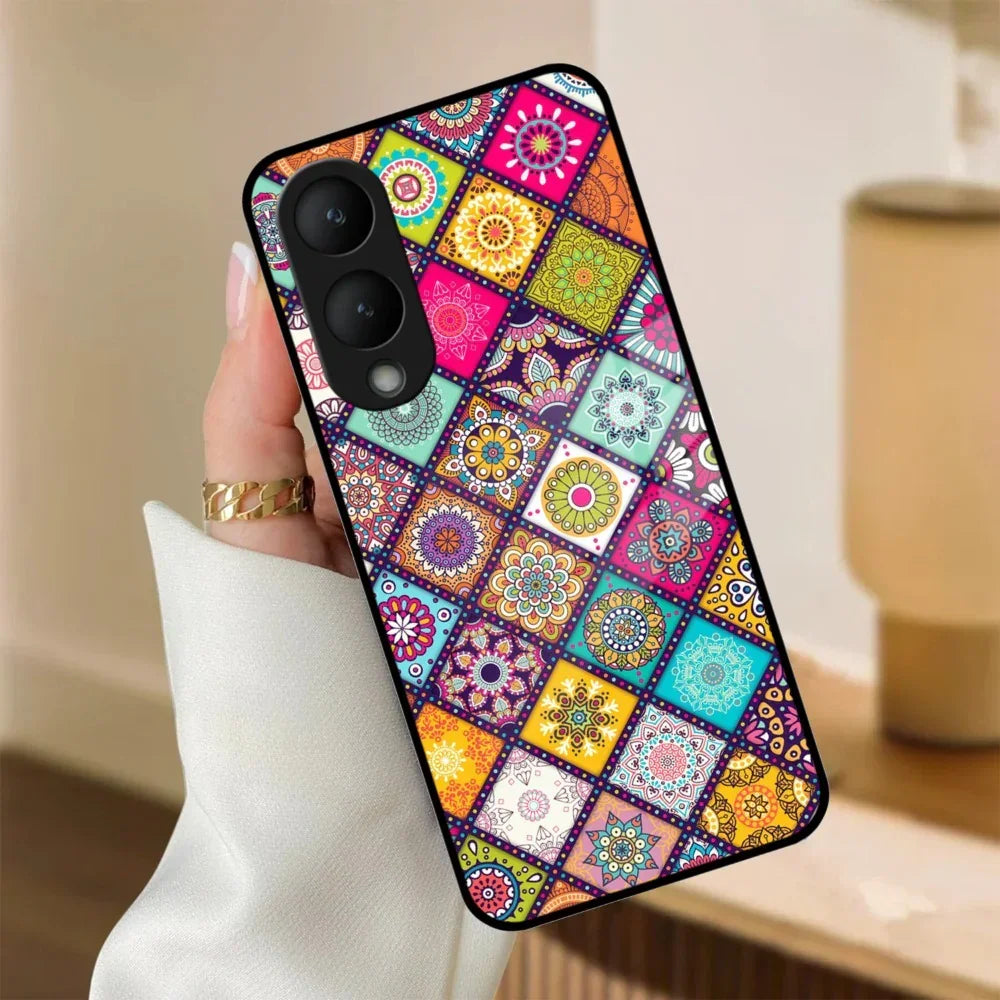 Mandala Glass Case Cover V2 For Vivo - ShopOnCliQ