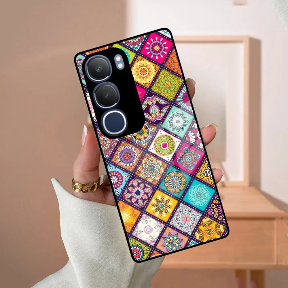 Mandala Glass Case Cover V2 For Vivo - ShopOnCliQ