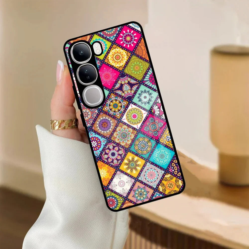 Mandala Glass Case Cover V2 For Vivo - ShopOnCliQ