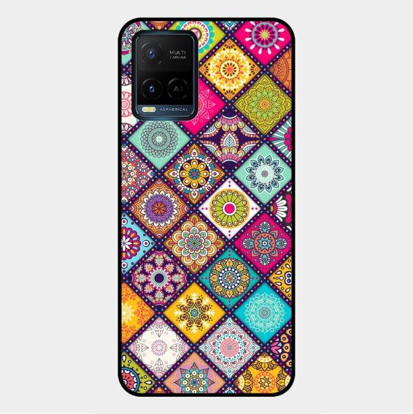 Mandala Glass Case Cover V2 For Vivo Y33T