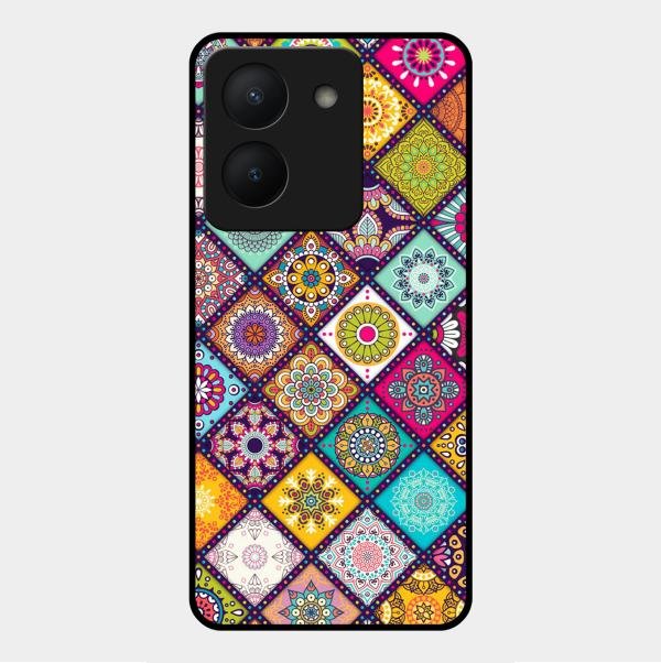 Mandala Glass Case Cover V2 For Vivo Y36