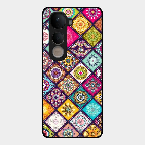 Mandala Glass Case Cover V2 For Vivo Y400 5G