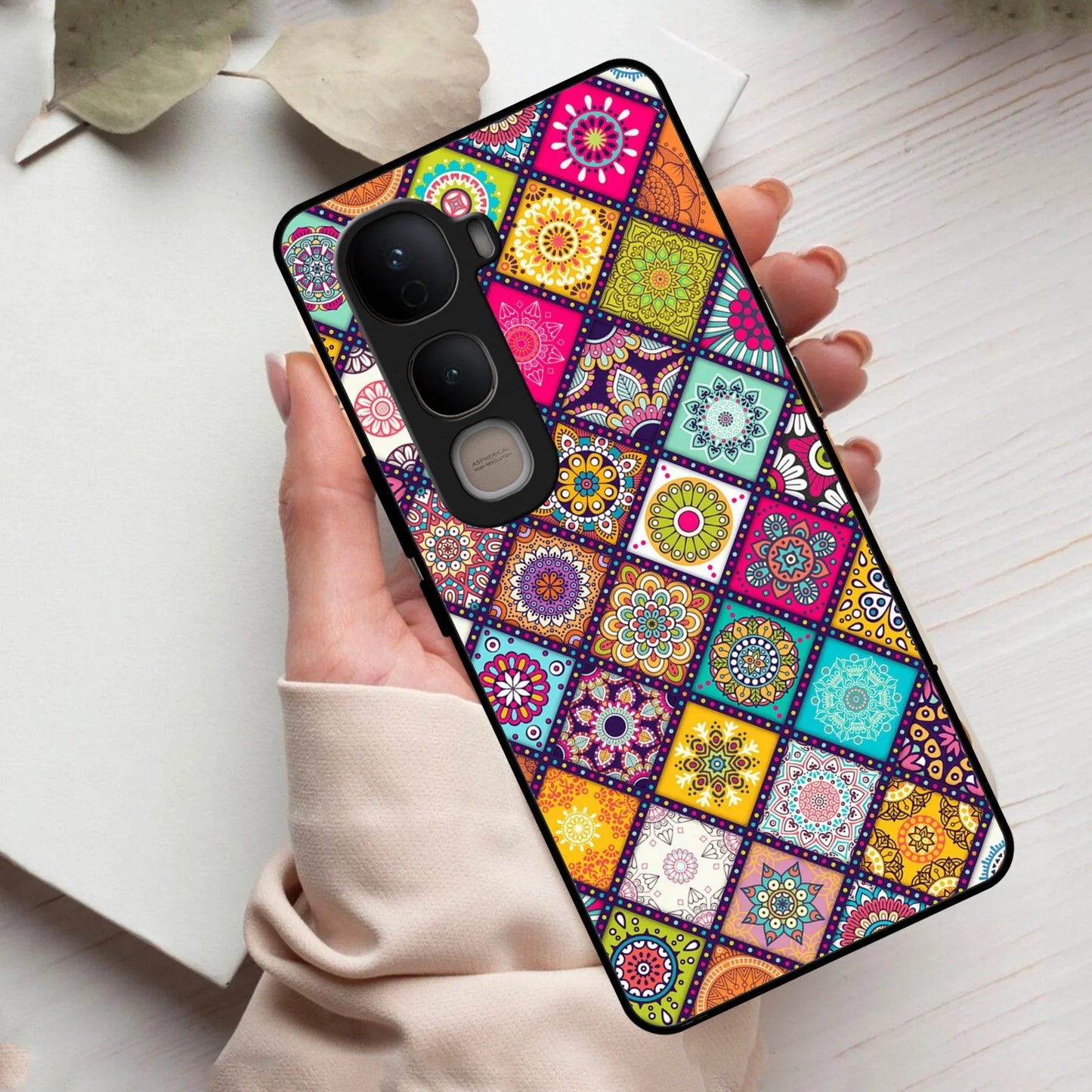 Mandala Glass Case Cover V2 For Vivo - ShopOnCliQ