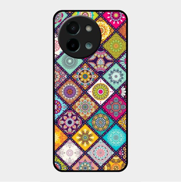 Mandala Glass Case Cover V2 For Vivo Y58 5G