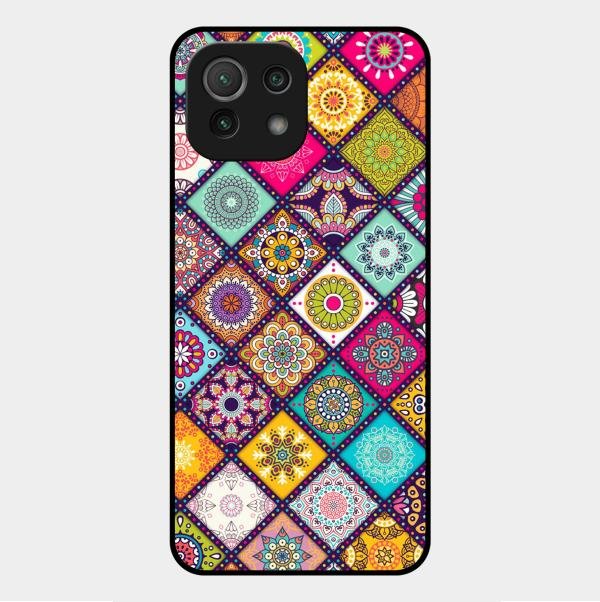 Mandala Glass Case Cover V2 For Xiaomi Mi 11 Lite