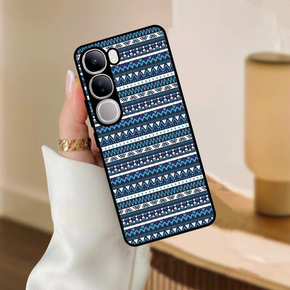 Mandala Glossy Metal Case Cover For Vivo