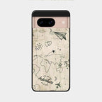Map Mania Glass Case Cover For Google Pixel 8 5G