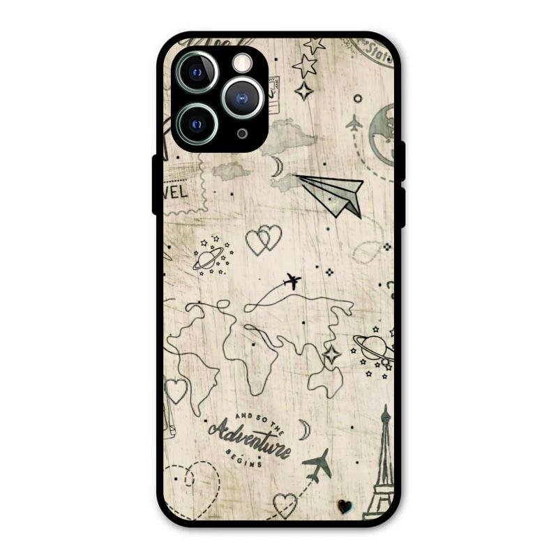Map Mania Glass Case Cover For iPhone 11 Pro Max