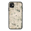 Map Mania Glass Case Cover For iPhone 11