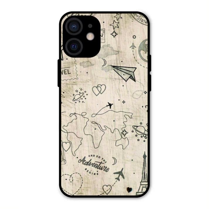 Map Mania Glass Case Cover For iPhone 12 mini