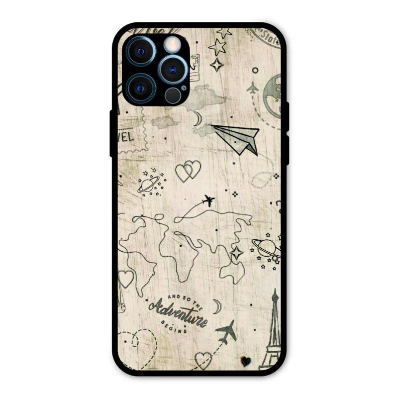 Map Mania Glass Case Cover For iPhone 12 Pro Max