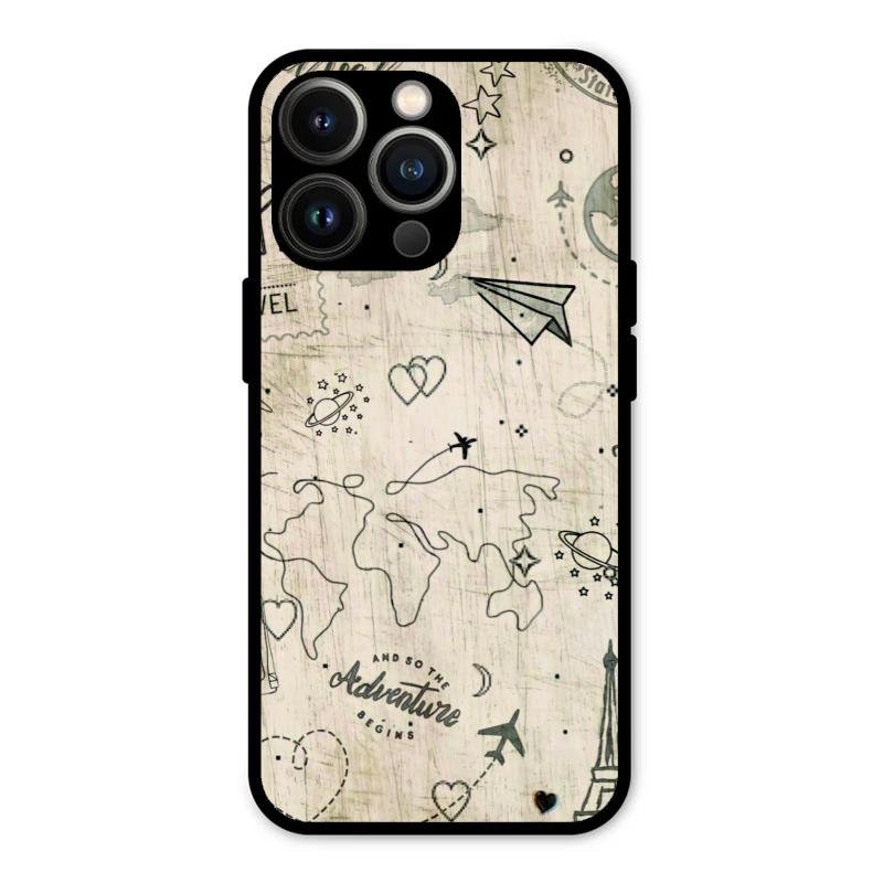 Map Mania Glass Case Cover For iPhone 13 Pro