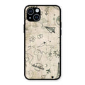 Map Mania Glass Case Cover For iPhone 14 Plus